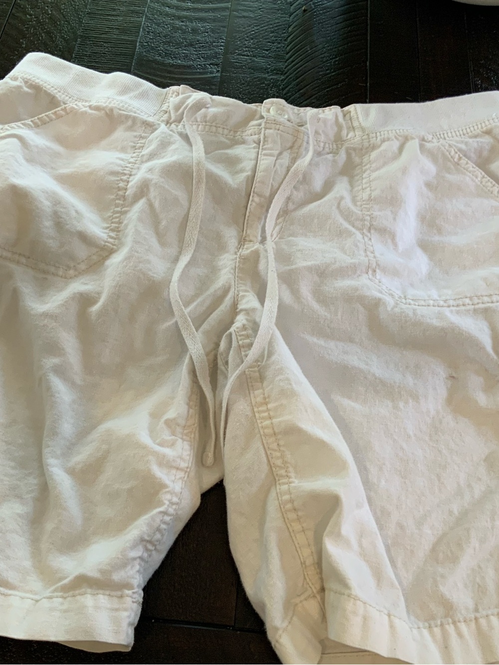 Faded glory Casual Drawstring White Shorts size 16 sku 3246
